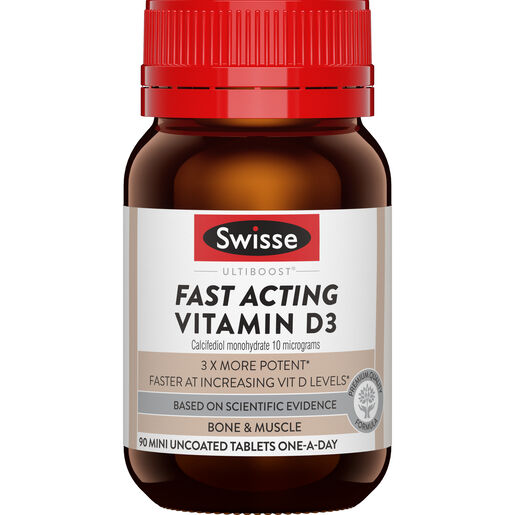 Swisse Ultiboost Fast Acting Vitamin D3 90 Tablets - SHORT EXPIRY 01/12/2026