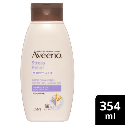 Aveeno Stress Relief Lavender Scented Body Wash 354mL