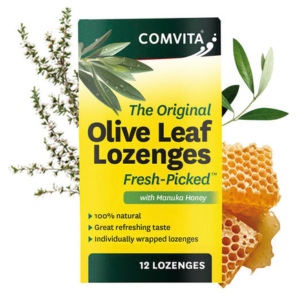 Comvita Olive Leaf Extract Lozenges with Manuka Honey 12 Pack