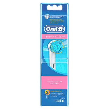 Oral B Sensitive Clean Replacement Brush Heads 2 Pack