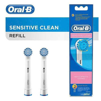 Oral B Sensitive Clean Replacement Brush Heads 2 Pack