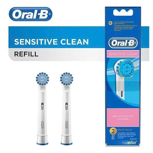 Oral B Sensitive Clean Replacement Brush Heads 2 Pack