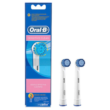 Oral B Sensitive Clean Replacement Brush Heads 2 Pack