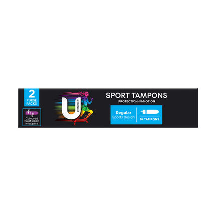 U By Kotex Regular Sports Tampons 16 Pack