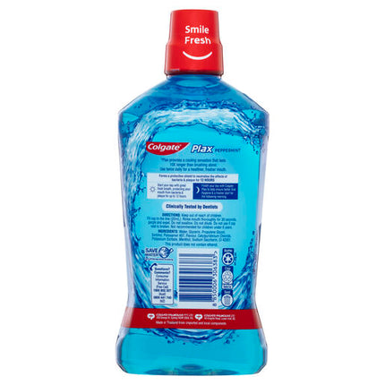 Colgate Plax Alcohol Free Antibacterial Mouthwash Peppermint 1L