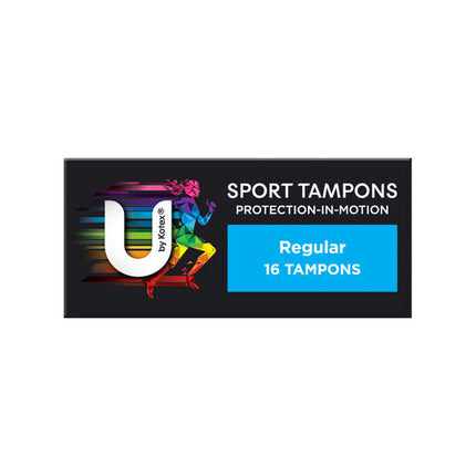 U By Kotex Regular Sports Tampons 16 Pack