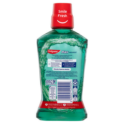 Colgate Plax Alcohol Free Antibacterial Mouthwash Freshmint 500mL
