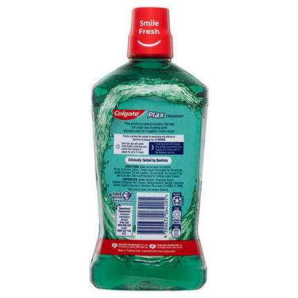 Colgate Plax Alcohol Free Antibacterial Mouthwash Freshmint 1L