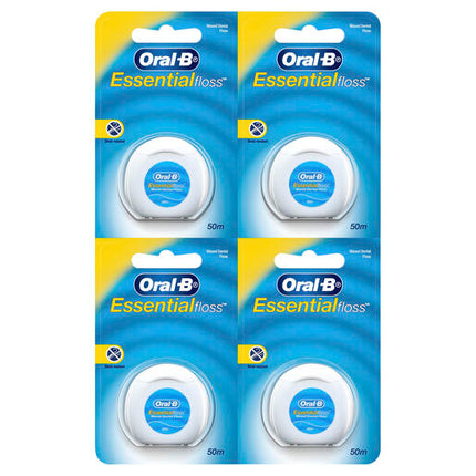 Oral B EssentialFloss Waxed Dental Floss 50m