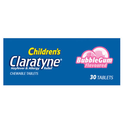 Claratyne Children's Allergy & Hayfever Relief Antihistamine Bubblegum Flavour Chewable Tablets 30 Pack