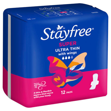 Stayfree Super Ultra Thin With Wings 12 Pads