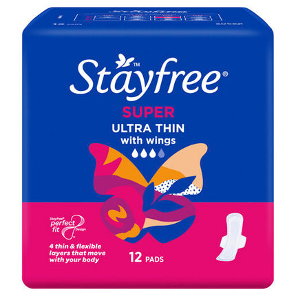 Stayfree Super Ultra Thin With Wings 12 Pads
