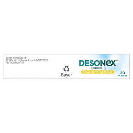 Desonex Allergy & Hayfever 5mg 20 Tablets