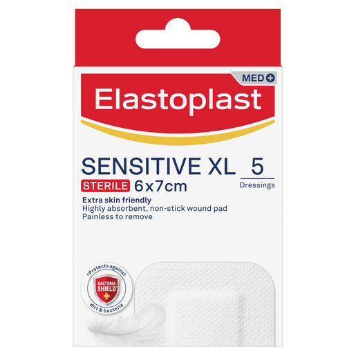 Elastoplast Sensitive Dressing XL 6x7cm 5 Pack