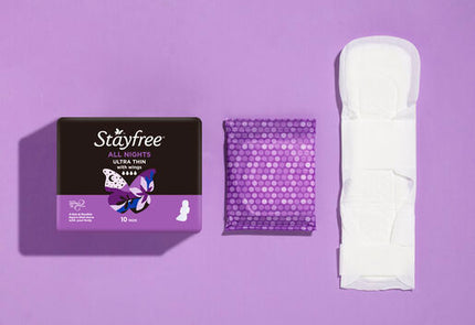 Stayfree Ultra Thin All Nights With Wings 10 Pads