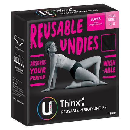 U by Kotex Thinx Period Undies Briefs Super Size 6-8