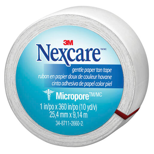 Nexcare Micropore Gentle Paper Tape White 25mm x 9.14m