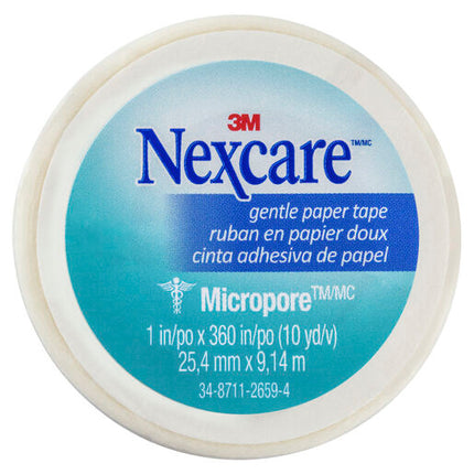 Nexcare Micropore Gentle Paper Tape White 25mm x 9.14m