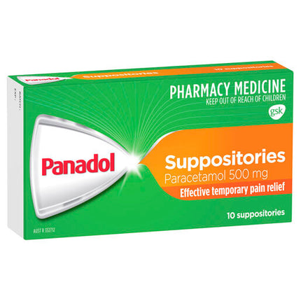 Panadol Suppositories 500mg 10 Pack