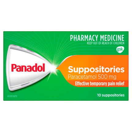Panadol Suppositories 500mg 10 Pack