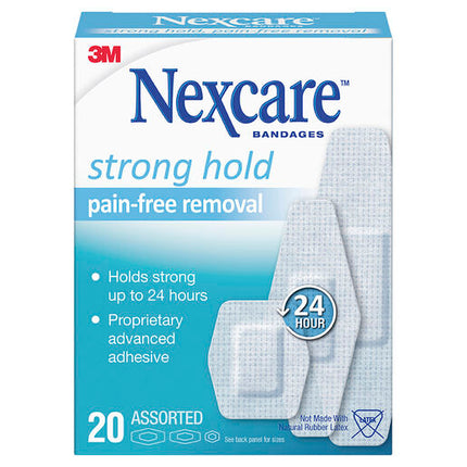 Nexcare Strong Hold Strips Assorted 20 Pack
