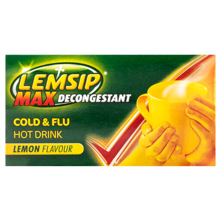 Lemsip Max Decongestant Cold and Flu Hot Drink Lemon 10 Pack