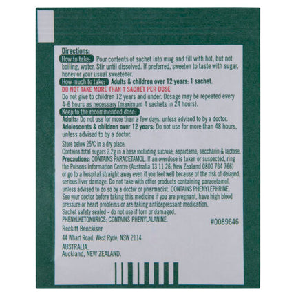 Lemsip Max Decongestant Cold and Flu Hot Drink Lemon 10 Pack