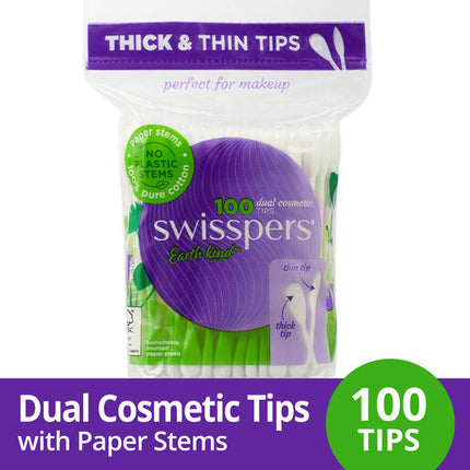 Swisspers Dual Cosmetic Tips Paper Stems 100 Pack