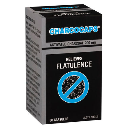 Charcocaps Activated Charcoal 200mg 60 Capsules