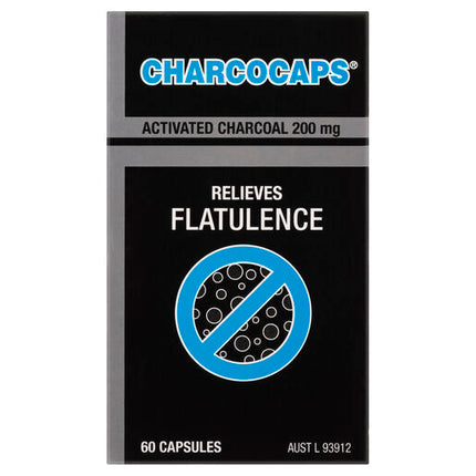Charcocaps Activated Charcoal 200mg 60 Capsules