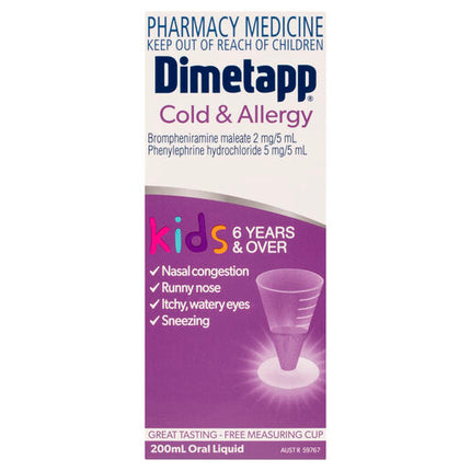 Dimetapp Cold and Allergy 200ml