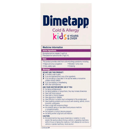 Dimetapp Cold and Allergy 200ml
