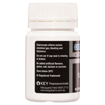 Charcocaps Activated Charcoal 200mg 60 Capsules