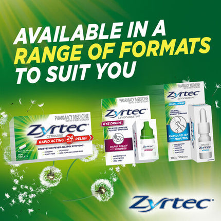 Zyrtec Rapid Acting Relief Hayfever & Allergy Liquid Capsules 28 Pack