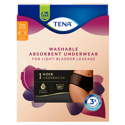 Tena Washable Absorbent Underwear Classic Size 12-14