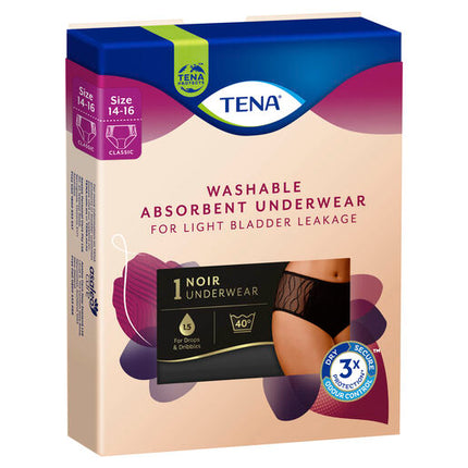 Tena Washable Absorbent Underwear Classic Size 14-16