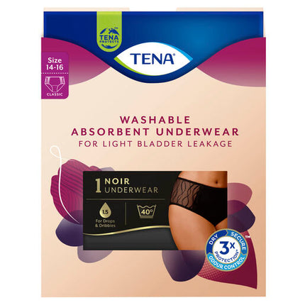 Tena Washable Absorbent Underwear Classic Size 14-16