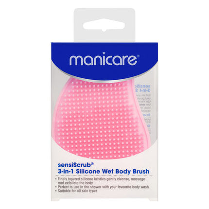 Manicare SensiScrub 3-In -1 Silicone Wet Body Brush