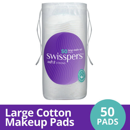 Swisspers Giant Make-Up Pads 50 Pack