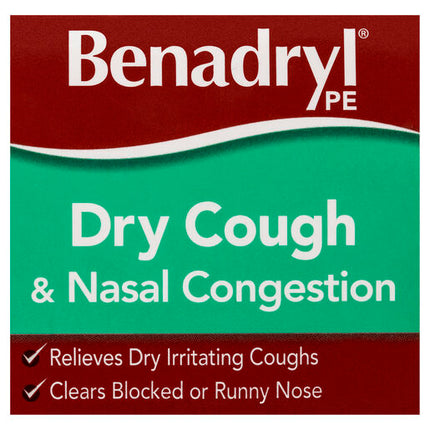 Benadryl PE Dry Cough & Nasal Congestion Non Drowsy Berry Flavour 200mL