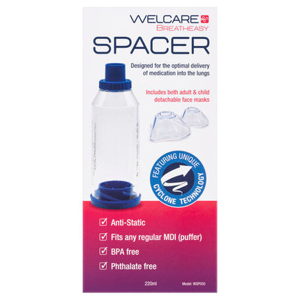 Welcare Spacer (with 1 Adult Mask and 1 Child Mask)