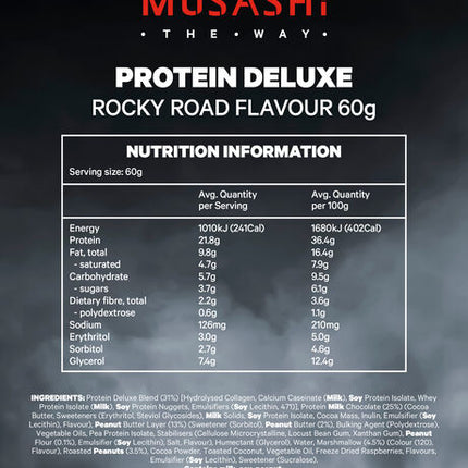 Musashi Deluxe Protein Bar Rocky Road 60g