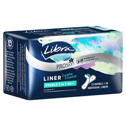 Libra Double 2 in 1 Thin Liners 25 Pack