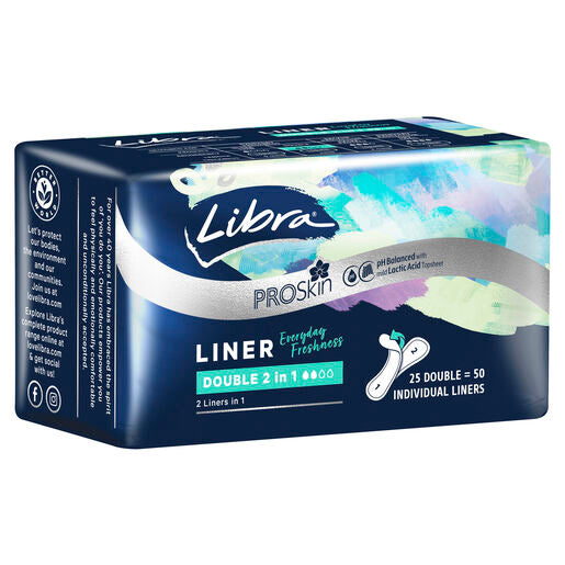 Libra Double 2 in 1 Thin Liners 25 Pack