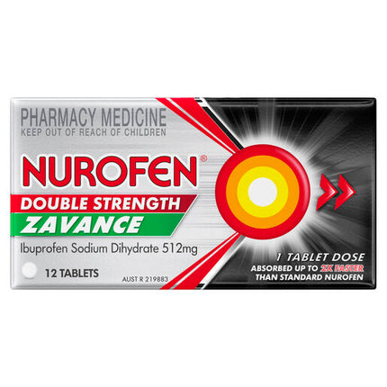 Nurofen Zavance Double Strength 512mg 12 Tablets