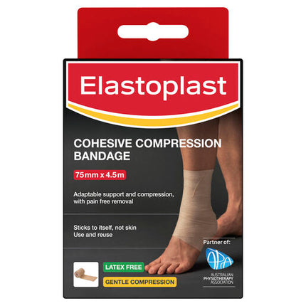 Elastoplast Sport Cohesive Bandage Tan 7.5cm x 4.5m