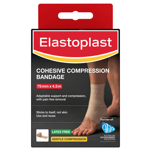 Elastoplast Sport Cohesive Bandage Tan 7.5cm x 4.5m