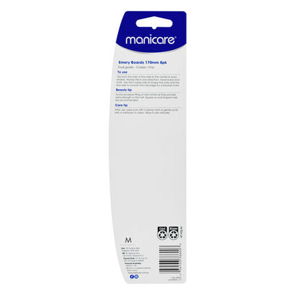 Manicare Emery Boards 170mm 8 Pack