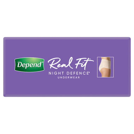 Depend Women Real Fit Underwear Night Defence Large 8 Pack