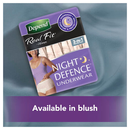 Depend Women Real Fit Underwear Night Defence Large 8 Pack